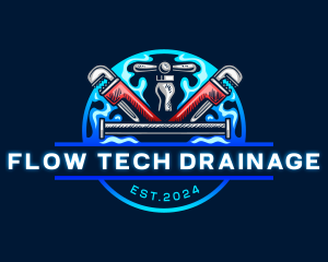 Plumbing Wrench Repair logo design