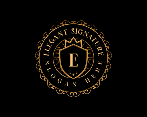 Regal Crown Shield logo design