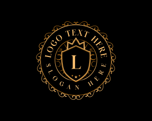 Noble - Regal Crown Shield logo design