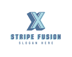 Studio Stripe Letter X logo