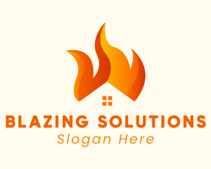 Blazing Fire House logo design