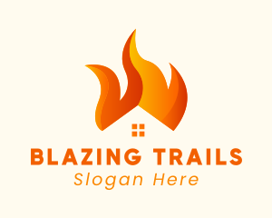 Blazing Fire House logo design