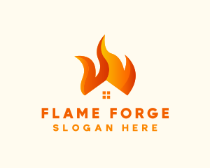 Blazing Fire House logo design