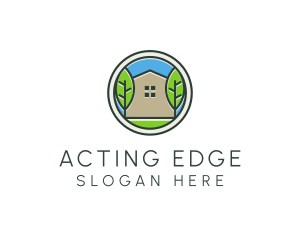 Green House Patch logo design