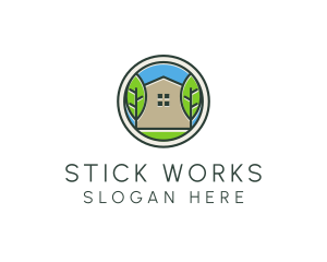 Green House Patch logo design