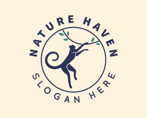 Nature Monkey Vine  logo design