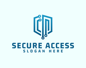 Digital Network Security logo design