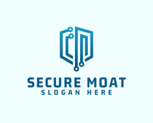 Digital Network Security logo design