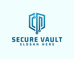 Digital Network Security logo design