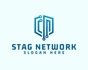 Digital Network Security logo design