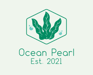 Green Ocean Seaweed logo design