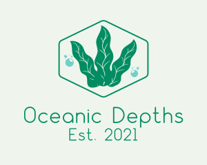 Green Ocean Seaweed logo design