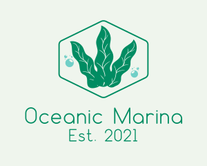 Green Ocean Seaweed logo design