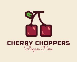 Cube Cherry Edible logo design