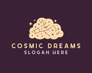 Cosmic Galaxy Cloud logo design