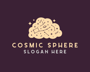 Cosmic Galaxy Cloud logo design