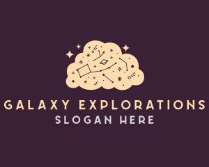 Cosmic Galaxy Cloud logo design