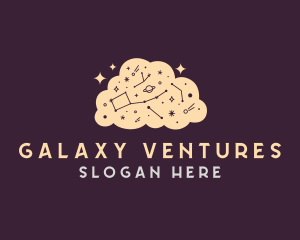 Cosmic Galaxy Cloud logo design