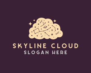 Cosmic Galaxy Cloud logo design