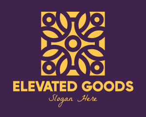 Golden Mandala Flower logo design