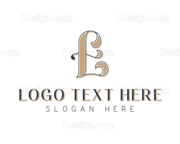 Elegant Hotel Restaurant Letter E Logo