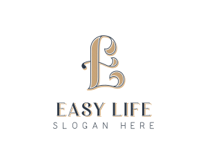 Elegant Hotel Restaurant Letter E logo design