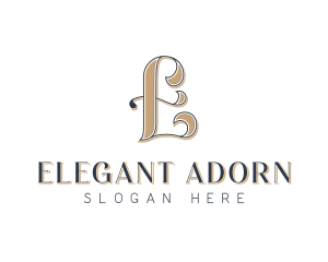 Elegant Hotel Restaurant Letter E logo design