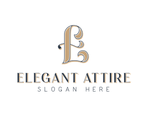 Elegant Hotel Restaurant Letter E logo design