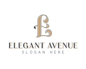 Elegant Hotel Restaurant Letter E logo design