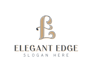 Elegant Hotel Restaurant Letter E logo design