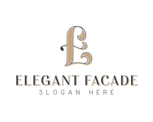 Elegant Hotel Restaurant Letter E logo design