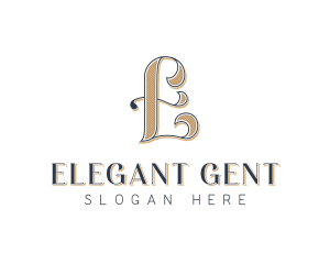 Elegant Hotel Restaurant Letter E logo design