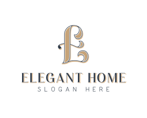 Elegant Hotel Restaurant Letter E logo design