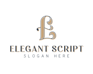 Elegant Hotel Restaurant Letter E logo design