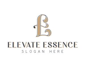 Elegant Hotel Restaurant Letter E logo design