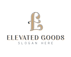 Elegant Hotel Restaurant Letter E logo design