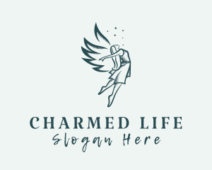 Woman Fairy Wings logo