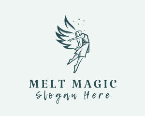 Woman Fairy Wings logo design