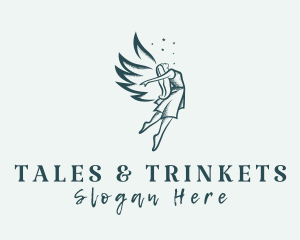 Woman Fairy Wings logo