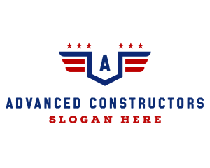 American Flag Shield logo design