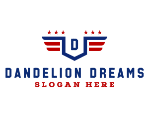 American Flag Shield logo design