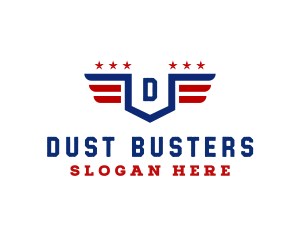 American Flag Shield logo design