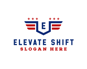 American Flag Shield logo design