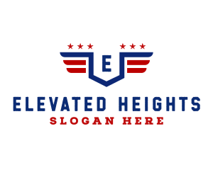 American Flag Shield logo design