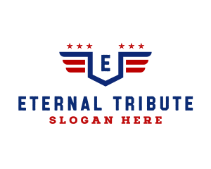 American Flag Shield logo design