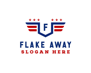 American Flag Shield logo design