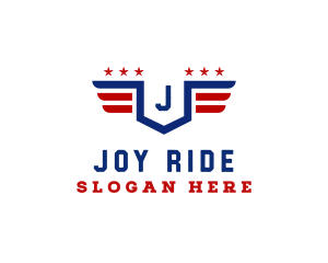 American Flag Shield logo design