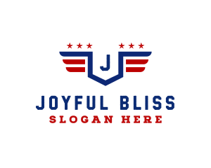 American Flag Shield logo design