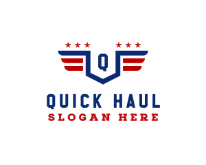 American Flag Shield logo design