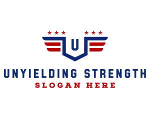 American Flag Shield logo design